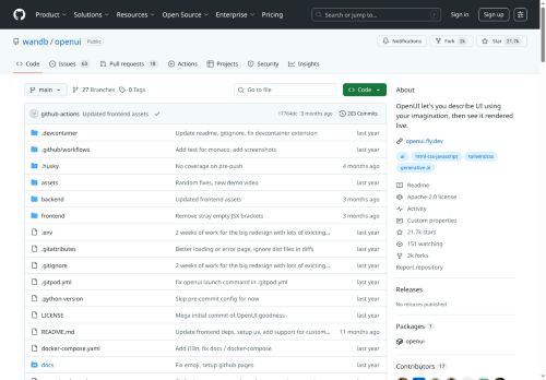 OpenUI - Opensource AI tools