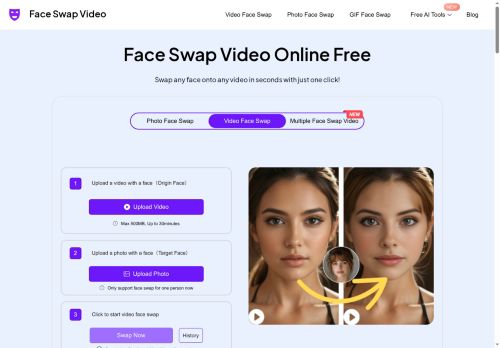 FaceSwapVideo - Free AI tools