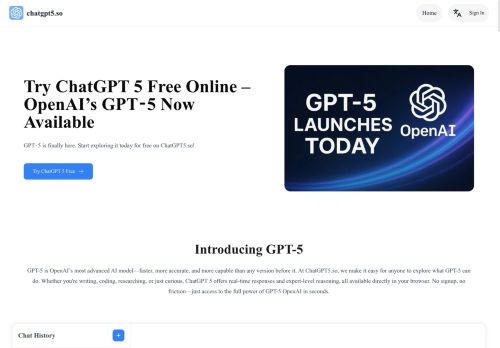 ChatGPT5.so - free online no-login - Free AI tools