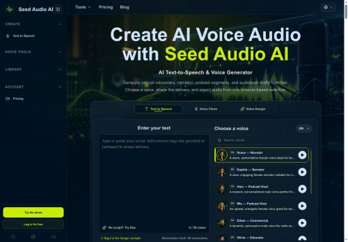 Seedaud.io - Text-to-speech