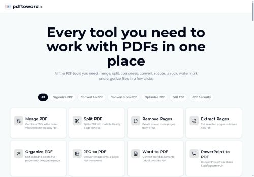 PDFtoword AI - Document management