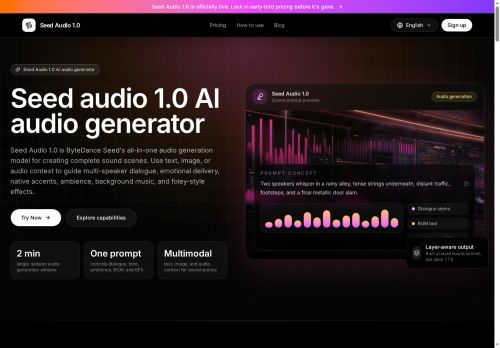 SeedAudio.co - Audio generation