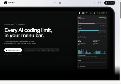 Codexbar - Developer tools